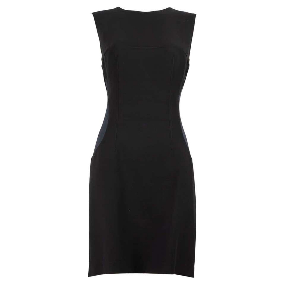 Alexander McQueen Sleeveless Black Dress with Mesh side panels
